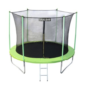 Батут Atlas Sport 252 см (8ft) с внутренней сеткой и лестницей GREEN Батут Atlas Sport 252 см (8ft) с внутренней сеткой и лестницей GREEN